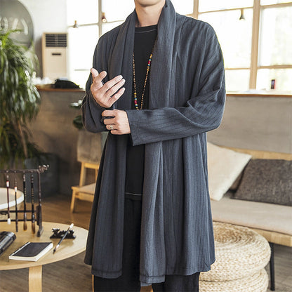 Herren Kimono-Jacke Lässig Elegant Weich
