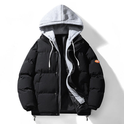 Herren Winterjacke Steppjacke Warm mit Abnehmbarer Kapuze