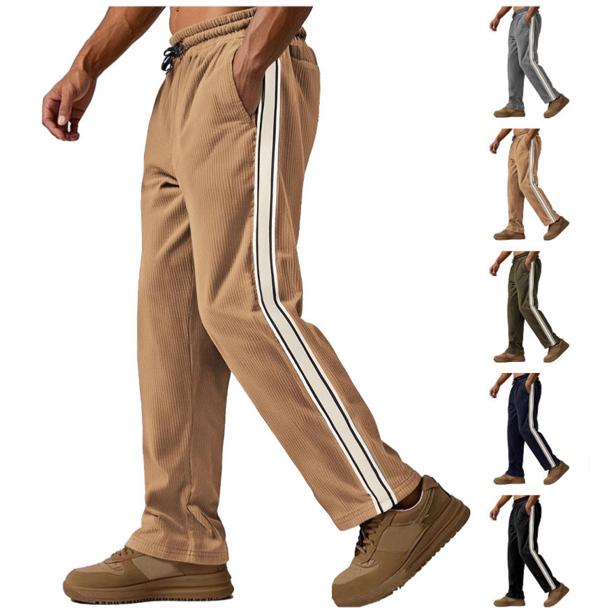 Herren Sporthose Sportlich mit Streifenmuster Modern - BerlinGlamour