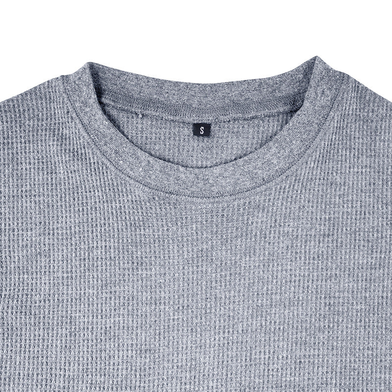 Herren Langarmshirt Elegantes Design Strukturiert Modern