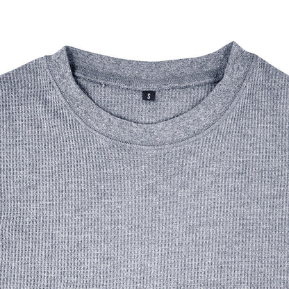 Herren Langarmshirt Elegantes Design Strukturiert Modern