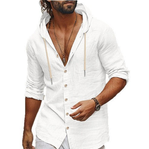 Herren lässige Leinenhemd mit Kapuze BerlinGlamour, perfekt für jeden Geschmack, der sich für Mode, Schönheit und Glamour interessiert.
