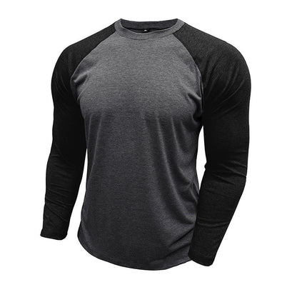 Herren Langarmshirt Sportlich Raglan Ärmel Modern