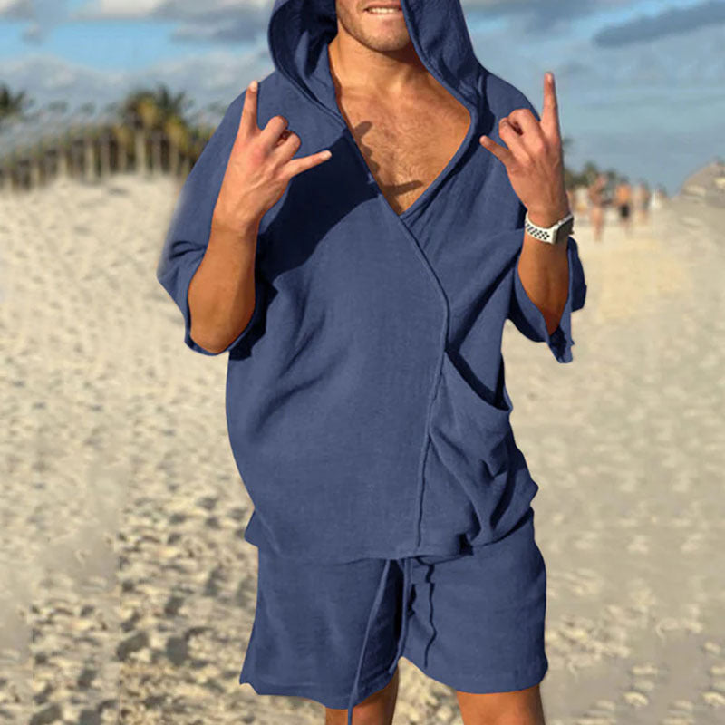 Herren Hoodie Strandoutfit Kapuze Taschen Urban Style - BerlinGlamour