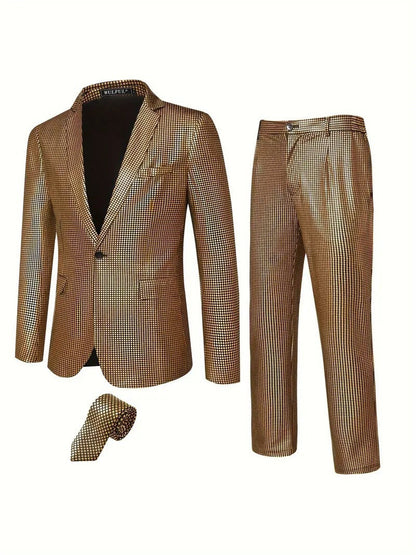 Herren Anzug Set Glitzernd Elegant Party