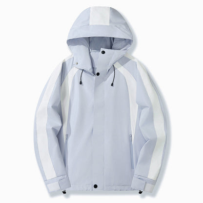 Herren Funktionsjacke Wetterfest Atmosphärenaktiv mit verstellbarem Kragen