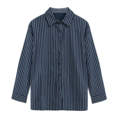 Damen Oberteil Baumwolle Streifen Asymmetrisch Modern