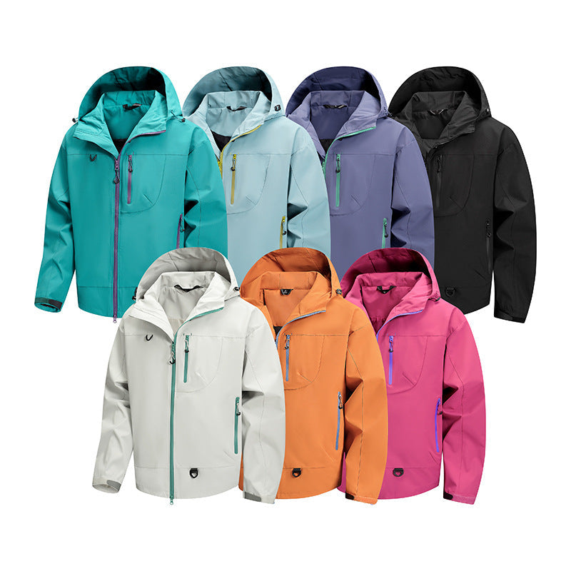 Herren Outdoor-Jacke Wasserdicht Verstellbares Kapuzen-System - BerlinGlamour