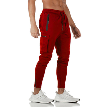 Herren Jogginghose Slim Fit mit Reißverschlusstaschen Elastic