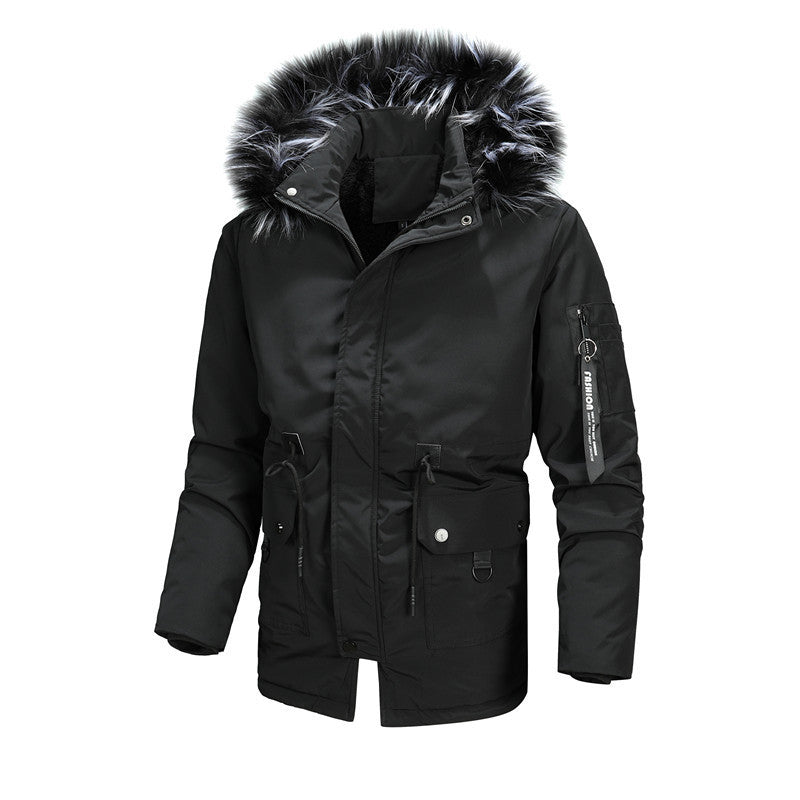 Herren Winterjacke Warm Isoliert Abnehmbarer Fellkragen - BerlinGlamour