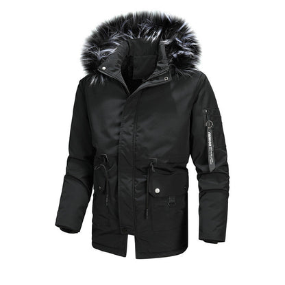 Herren Winterjacke Warm Isoliert Abnehmbarer Fellkragen - BerlinGlamour