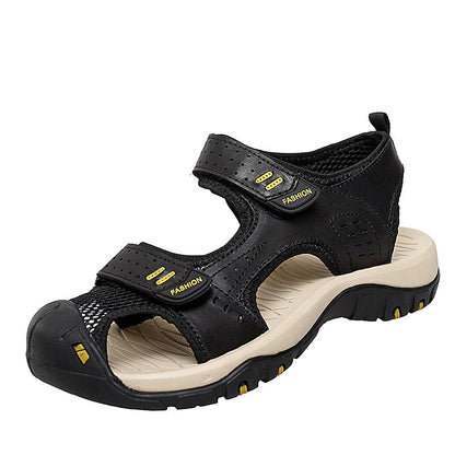 Herren Sandalen bequem rutschfest mit Klettverschluss Sommer