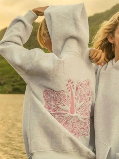 Strand Hoodie Kapuzenpullover Lässig Surfstil