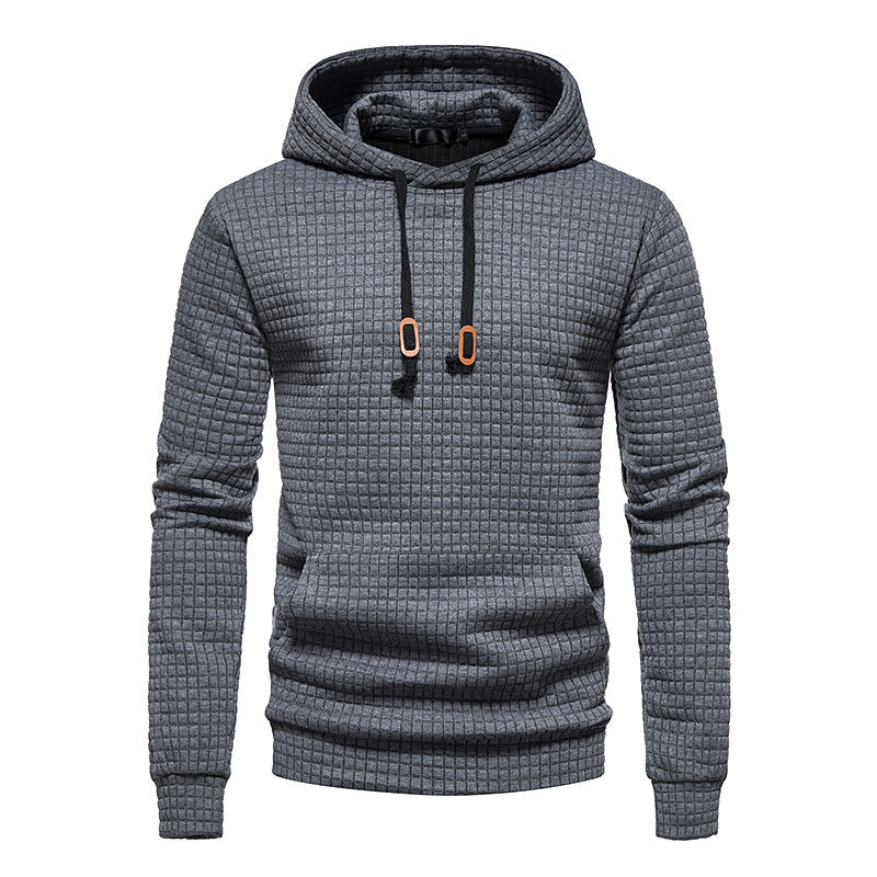 Herren Kapuzenpullover Modern Strukturiert Grau