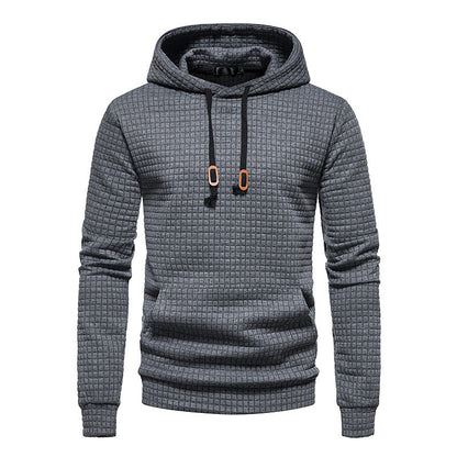 Herren Kapuzenpullover Modern Strukturiert Grau