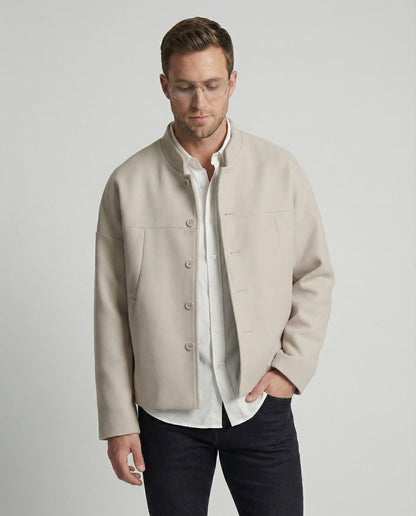 Herren Jacke Stehkragen Herbst Winter Modern - BerlinGlamour