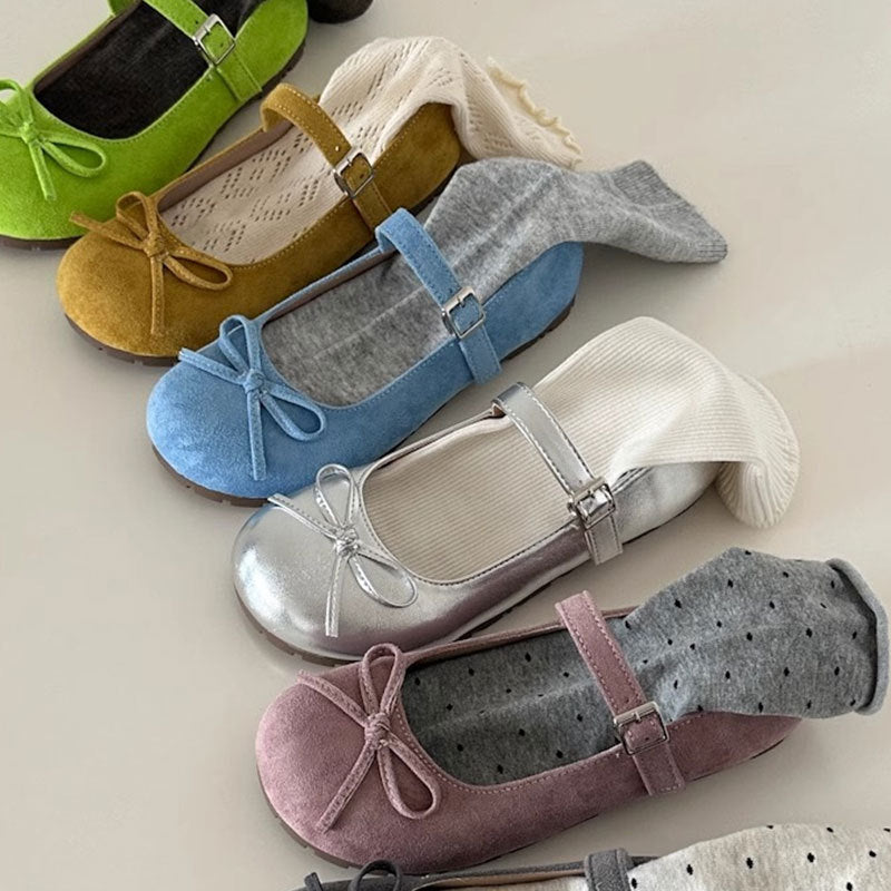 Damen Ballerinas Schleifen Dekorativ Komfortabel