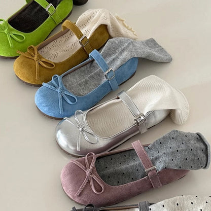 Damen Ballerinas Schleifen Dekorativ Komfortabel