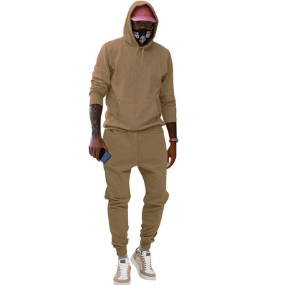 Herren Sportswear Set Hoodie Jogginghose Casual Grau
