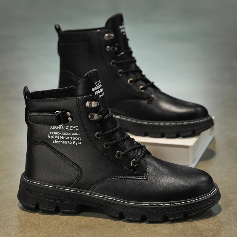 Damen Lederstiefel Robust Schnürstiefel Rutschfest Winter
