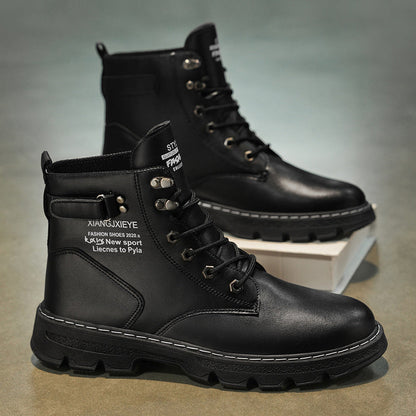 Damen Lederstiefel Robust Schnürstiefel Rutschfest Winter