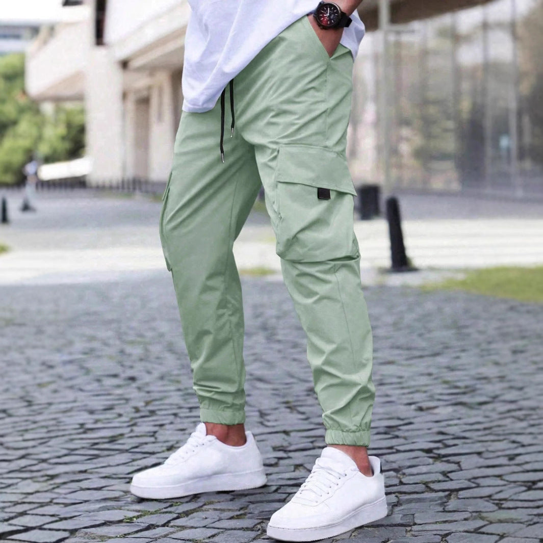 Herren Cargo-Jogger Bequem Elastisch Viel Taschen