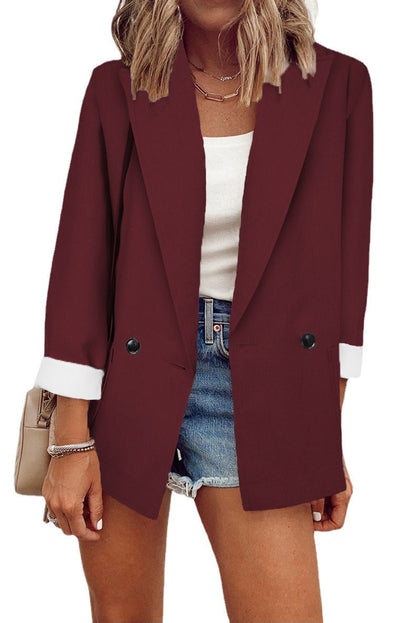 Damen Blazer Oversized Elegant Schlicht Modern