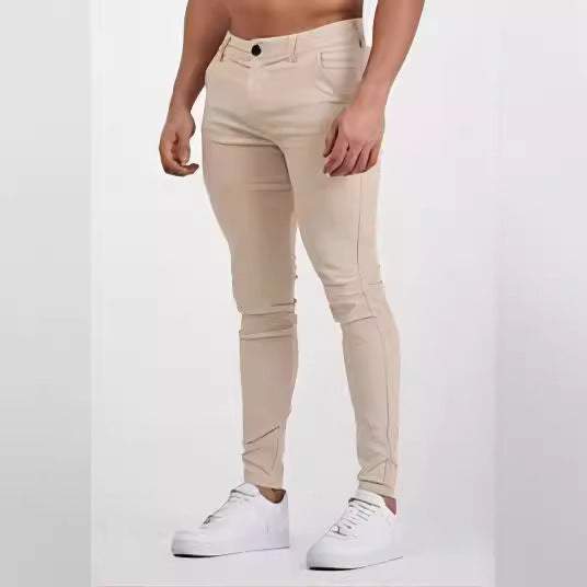 Herren Slim-Fit Hose Stretch Modern Mit Taschen - BerlinGlamour