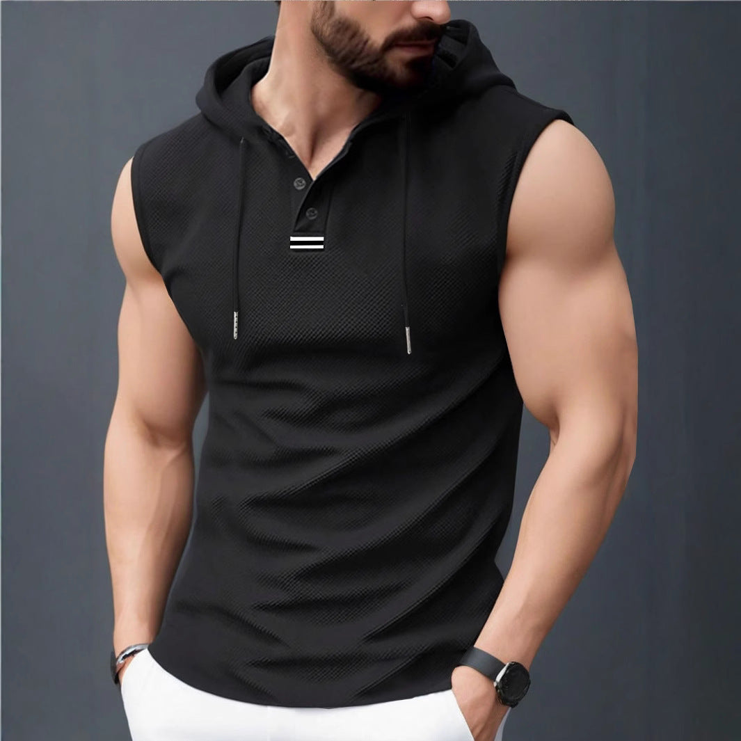 Herren Hoodie Ärmellos Strukturiert Modern Berlin Style - BerlinGlamour