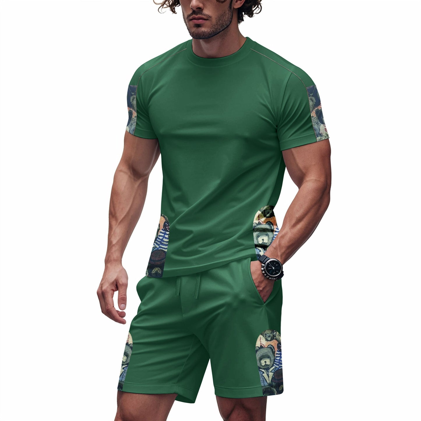 Herren Sportset Kurzarm Modern Strukturiert - BerlinGlamour