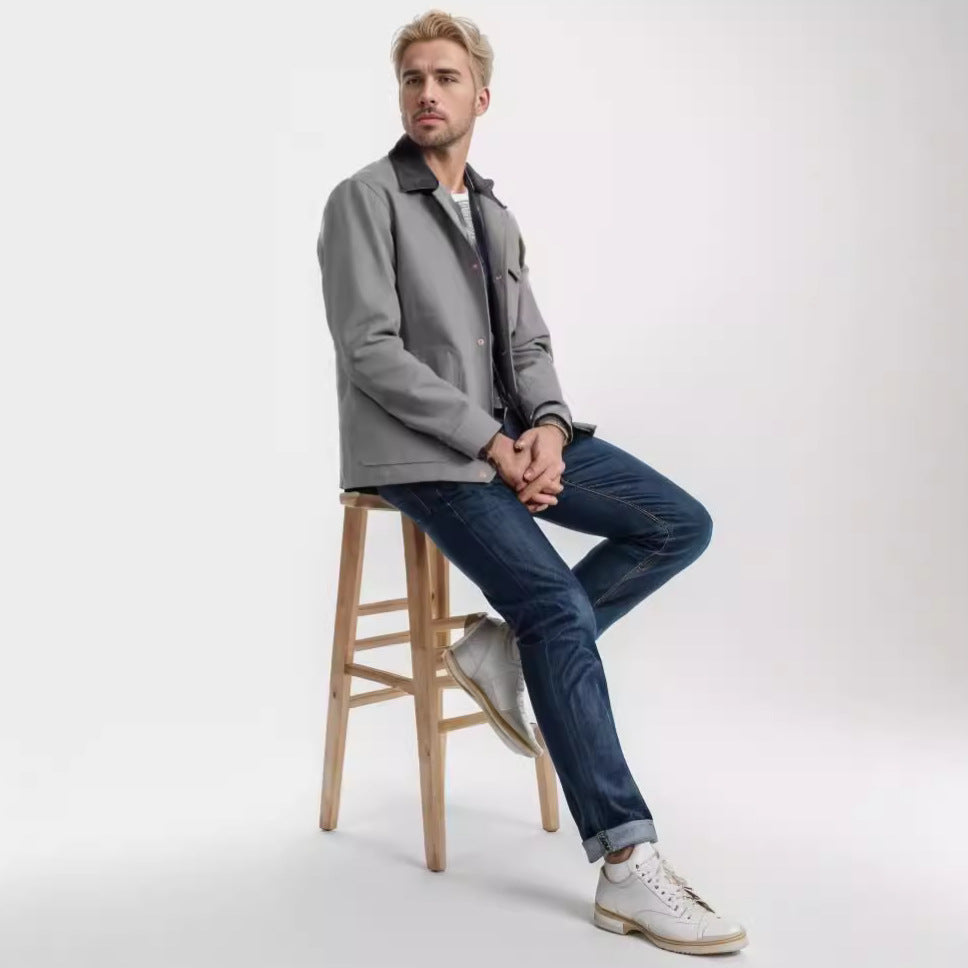 Herren Jacke Baumwolle Vielseitig Mit Taschen - BerlinGlamour