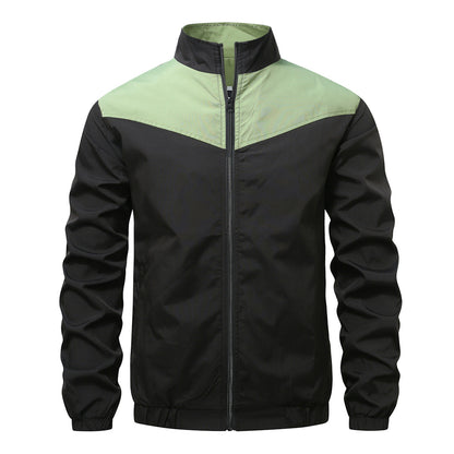 Herren Windjacke Sportlich Farbblock Design Modern - BerlinGlamour