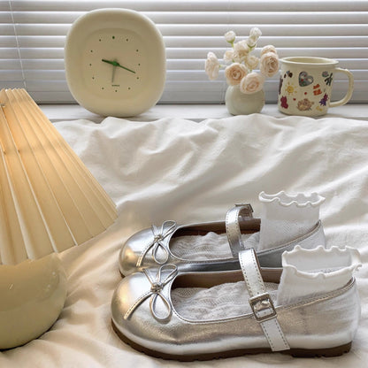 Damen Ballerinas Schleifen Applikation Comfort Fußbett - BerlinGlamour