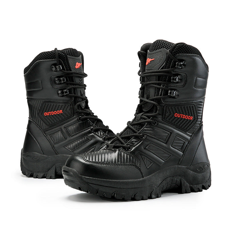 Herren Stiefel Tactical Militärstil mit Reißverschluss