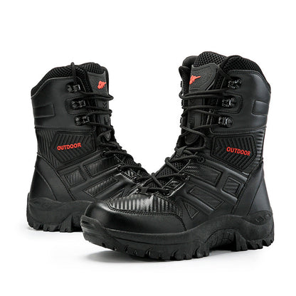 Herren Stiefel Tactical Militärstil mit Reißverschluss