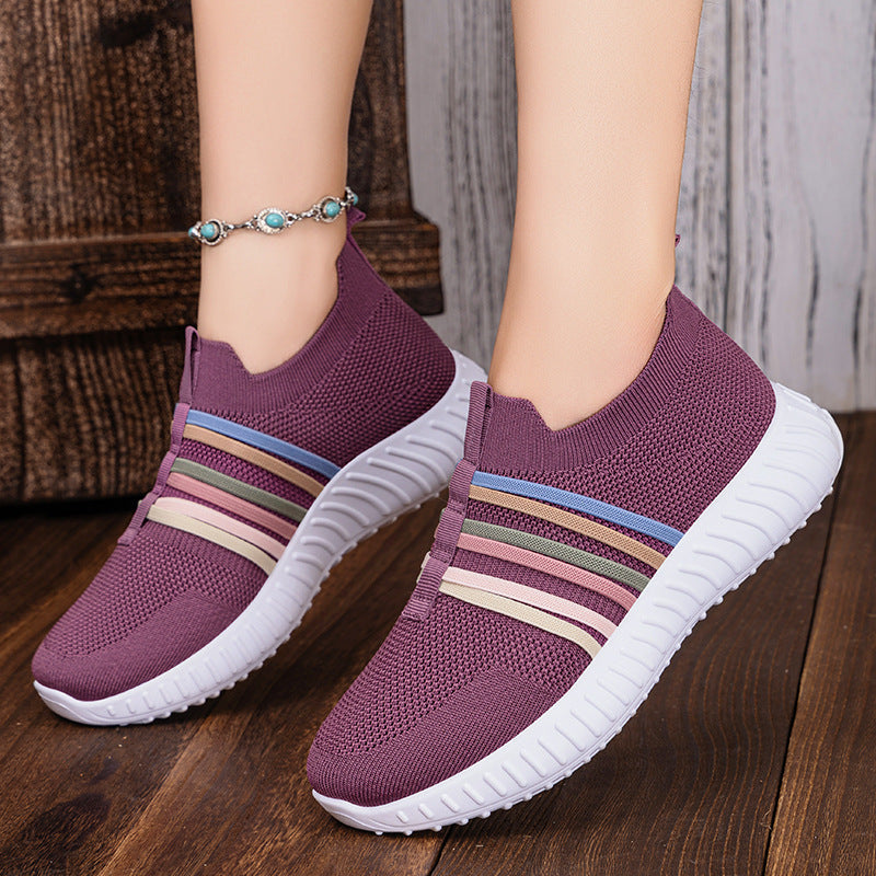 Damen Sneaker Atmungsaktiv mit Weichem Innenleben und Rutschfester Sohle