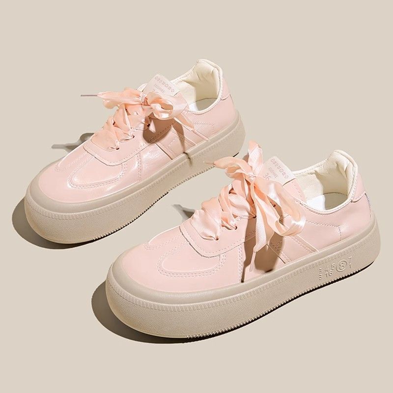 Damen Sneaker Weich Elastisch Schnürsenkel Modisch - BerlinGlamour