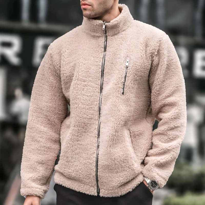 Herren Fleecejacke Kuschelig Warm Reißverschluss - BerlinGlamour