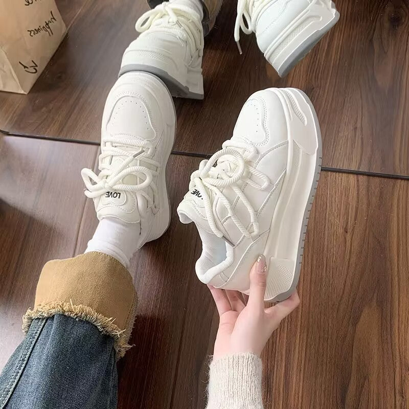 Damen Sneaker Chunky Bequem Dämpfende Sohle Modern