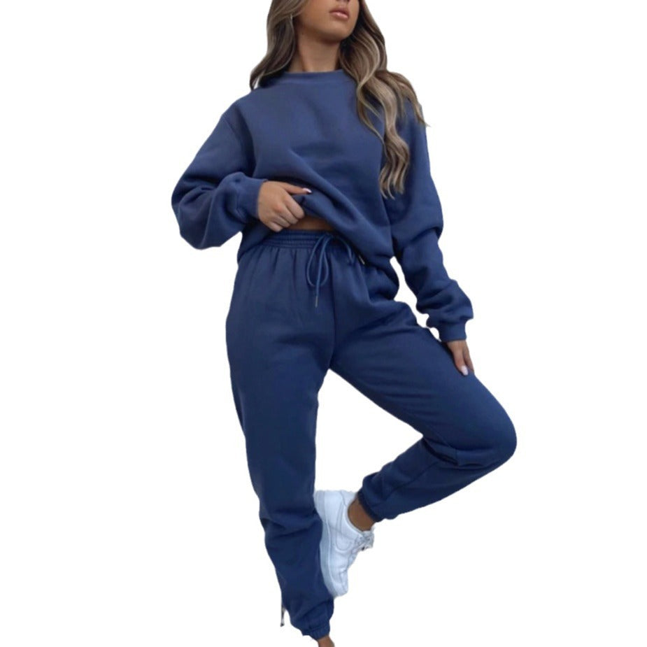 Damen Jogginganzug Baumwoll Sweatset Locker Fit