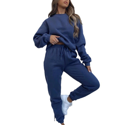 Damen Jogginganzug Baumwoll Sweatset Locker Fit