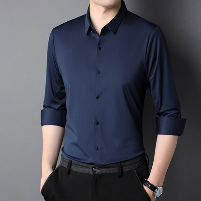 Elegantes Herren Langarmhemd atmungsaktiv Modern Slimfit