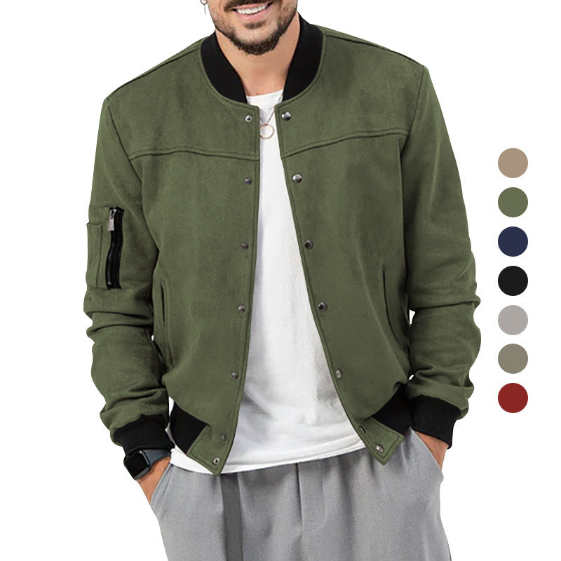 Herren Bomberjacke Modern mit Reißverschlusstaschen Elastisch