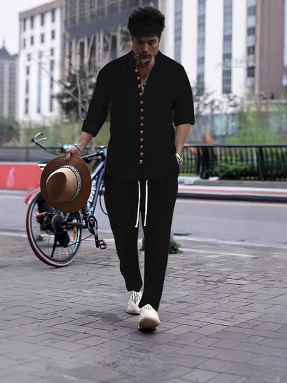 Herren Kurzarmhemd Freizeit Style mit Knopfleiste Berlin