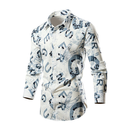Herren Langarmhemd Streifenmuster Modern Berlin Style