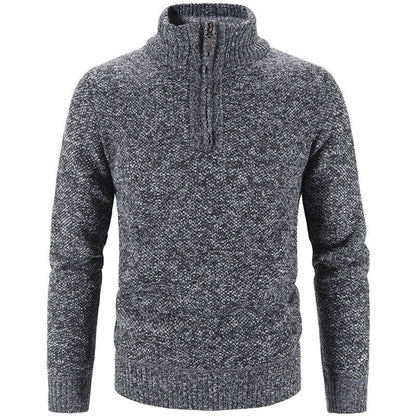 Herren Rollkragenpullover Elegante Reißverschluss Pullover Modern
