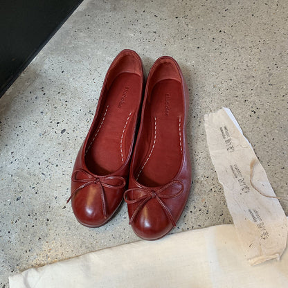 Damen Ballerinas Bequem Komfort Schleifendetails