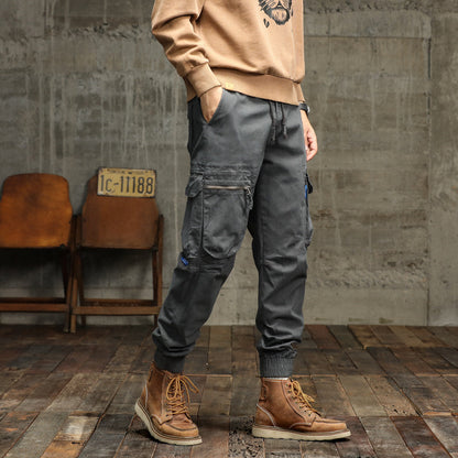 Herren Cargo-Hose Funktions-Taschen Elastischer Bund