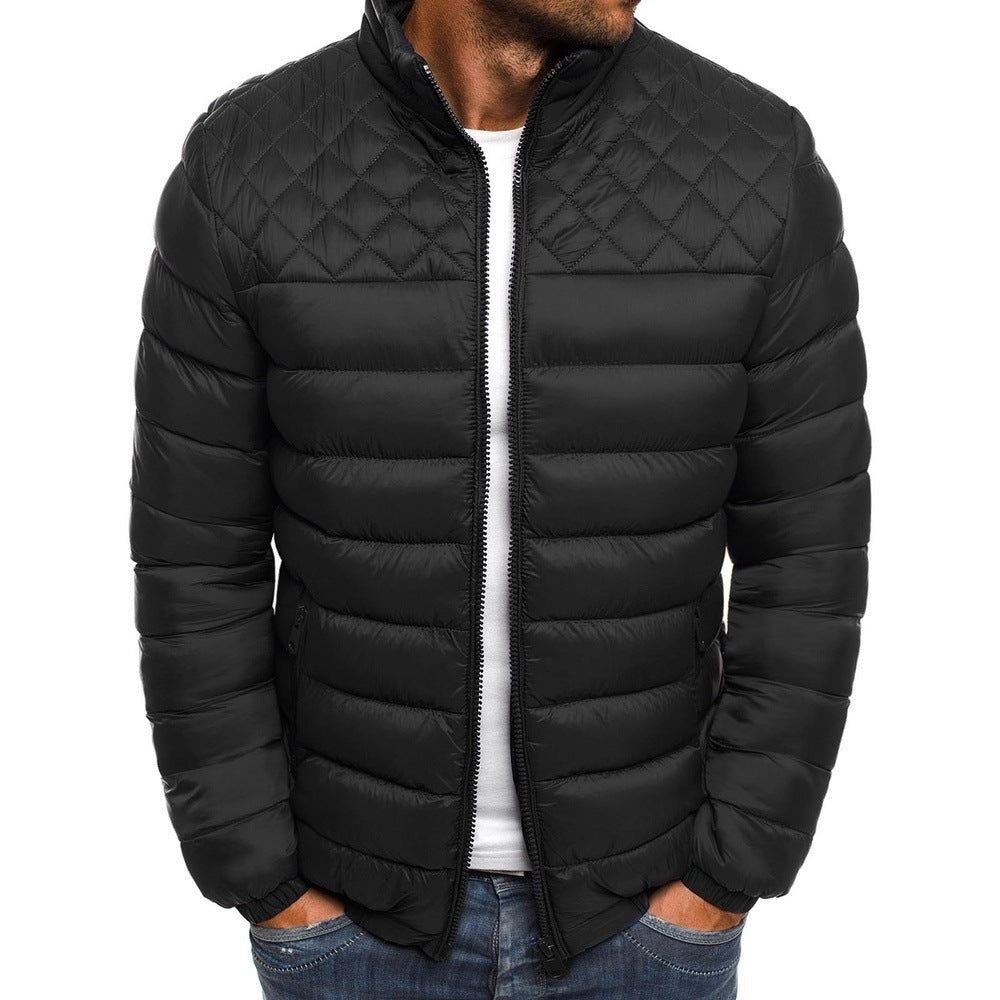 Herren Steppjacke Isoliert Warm Modern