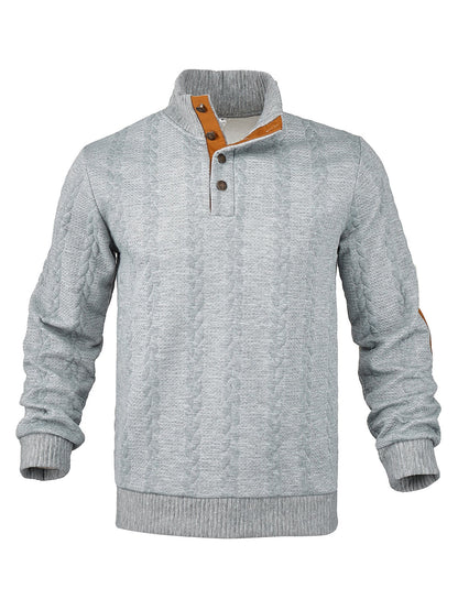 Herren Strickpullover Stehkragen Strukturieren Modern